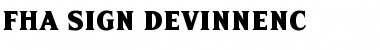 Download FHA Sign DeVinneNC Regular Font Title Preview