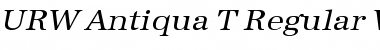 Download URW Antiqua T Regular Font