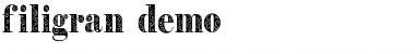 Download Filigran Demo Font Title Preview