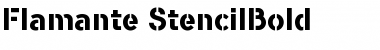 Download Flamante Stencil Bold Font Title Preview