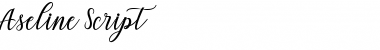 Download Aseline Script Regular Font Title Preview