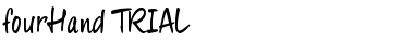 Download fourHand_TRIAL regular Font Title Preview