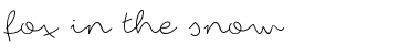 Download fox in the snow Regular Font Title Preview