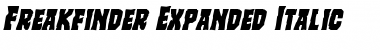 Download Freakfinder Expanded Italic Expanded Italic Font Title Preview