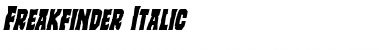 Download Freakfinder Italic Italic Font Title Preview