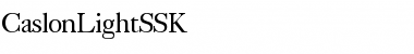 Download CaslonLightSSK Regular Font Title Preview
