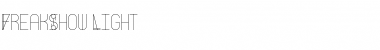 Download Freak Show Light Font Title Preview