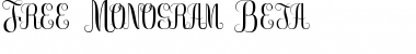 Download Free Monogram Beta Regular Font Title Preview