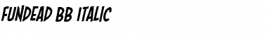 Download Fundead BB Italic Font Title Preview