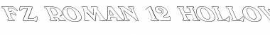 Download FZ ROMAN 12 HOLLOW  LEFTY  (o Font Title Preview