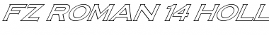 Download FZ ROMAN 14 HOLLOW ITALIC Light Font Title Preview
