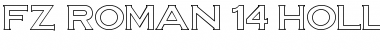 Download FZ ROMAN 14 HOLLOW Light Font Title Preview