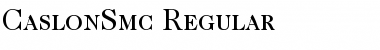 Download CaslonSmc Regular Font Title Preview