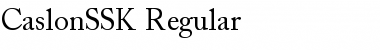 Download CaslonSSK Regular Font Title Preview