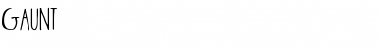 Download Gaunt Skinny Font Title Preview