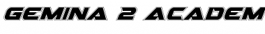 Download Gemina 2 Academy Italic Italic Font Title Preview