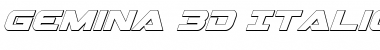 Download Gemina 3D Italic Italic Font