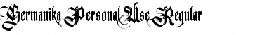 Download Germanika Personal Use Regular Font Title Preview