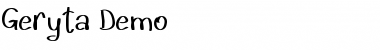 Download Geryta Demo Font Title Preview