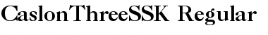 Download CaslonThreeSSK Regular Font Title Preview