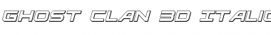 Download Ghost Clan 3D Italic Italic Font Title Preview