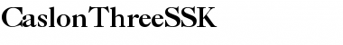 Download CaslonThreeSSK Regular Font Title Preview