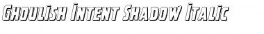 Download Ghoulish Intent Shadow Italic Italic Font Title Preview