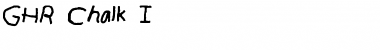 Download GHR_Chalk_I Medium Font Title Preview