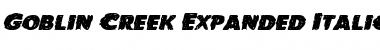 Download Goblin Creek Expanded Italic Expanded Italic Font Title Preview