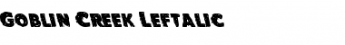 Download Goblin Creek Leftalic Italic Font Title Preview
