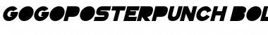 Download GoGoPosterPunch Bold Italic Font Title Preview