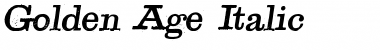 Download Golden Age Italic Font Title Preview