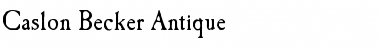Download Caslon Becker Antique Regular Font Title Preview