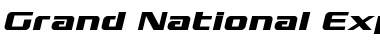 Download Grand National Expanded Italic Expanded Italic Font Title Preview