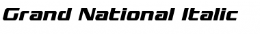 Download Grand National Italic Italic Font Title Preview