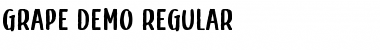 Download Grape Demo Regular Font Title Preview