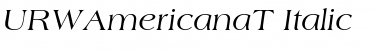 Download URWAmericanaT Italic Font