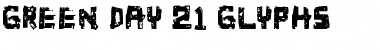 Download Green_Day_21_Glyphs Regular Font Title Preview