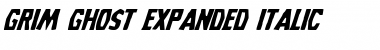 Download Grim Ghost Expanded Italic Expanded Italic Font Title Preview