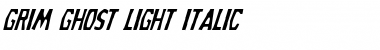Download Grim Ghost Light Italic Light Italic Font Title Preview