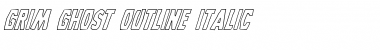 Download Grim Ghost Outline Italic Italic Font Title Preview