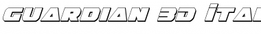 Download Guardian 3D Italic Italic Font Title Preview