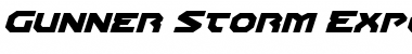 Download Gunner Storm Expanded Italic Expanded Italic Font Title Preview