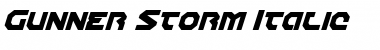 Download Gunner Storm Italic Italic Font Title Preview