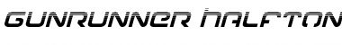 Download Gunrunner Halftone Italic Halftone Italic Font Title Preview