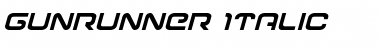 Download Gunrunner Italic Italic Font Title Preview