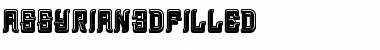 Download Assyrian 3D Filled Regular Font Title Preview