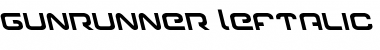 Download Gunrunner Leftalic Italic Font Title Preview
