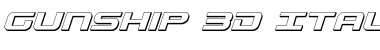 Download Gunship 3D Italic Italic Font Title Preview