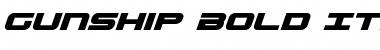 Download Gunship Bold Italic Bold Italic Font Title Preview